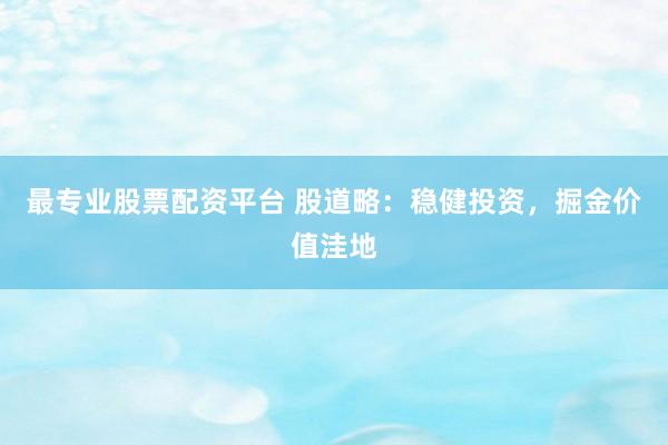 最专业股票配资平台 股道略：稳健投资，掘金价值洼地