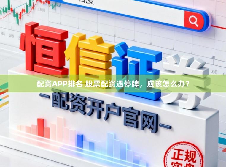 配资APP排名 股票配资遇停牌，应该怎么办？