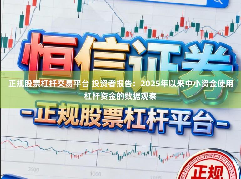 正规股票杠杆交易平台 投资者报告：2025年以来中小资金使用杠杆资金的数据观察
